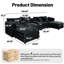 Canapé modulaire rembourré 144 po Boneless Eyram-268491239