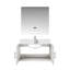 Meuble-lavabo de salle de bain 36 po X P 22 po , Comptoir en quartz blanc, ensemble de robinets et Miroir à DEL-1830679234