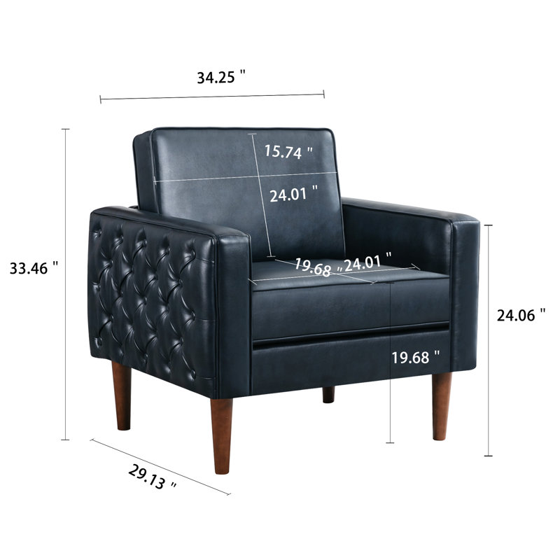 Ensemble de 2 chaises d'appoint 34,3 po, Similicuir bleu