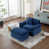 Chenille bleu