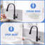 Robinet de cuisine sans contact en acier inoxydable, robinet de cuisine intelligent automatique mains libres-124456842