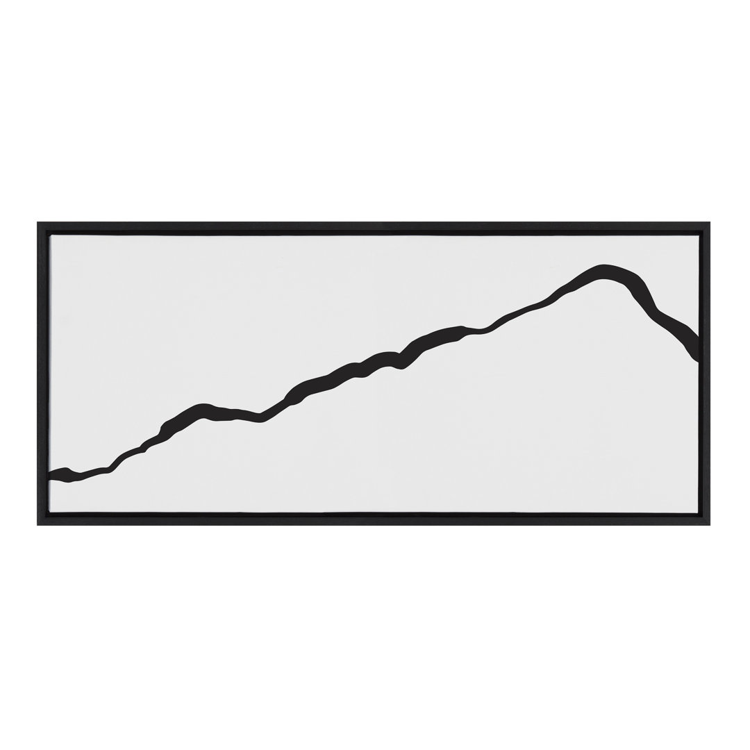 Elevated Abstract Minimalist Mountain Landscape by The Creative Bunch Studio Framed Canvas Wall Art Print Lark Manor™ 