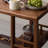 25.59" Brown Solid Wood Rectangular Coffee Table