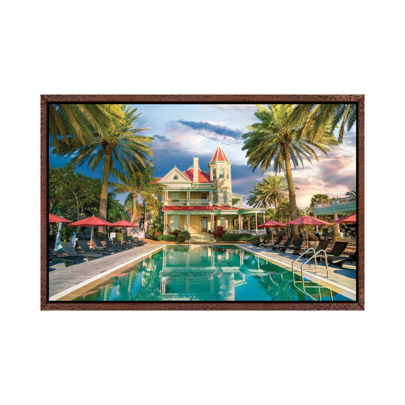 Key West Historic Mansion, Florida 1 Piece Wall Art on Canvas, 66.04cm H x 101.6cm W x 3.81cm D