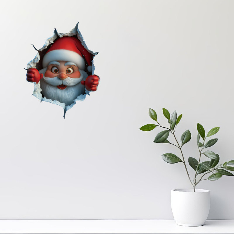 Autocollant père Noël père Noël renne, B