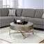 Table basse brun clair et champagne