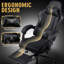 Metro Lane Adjustable Faux Leather Swiveling PC & Racing Game Chair in Black