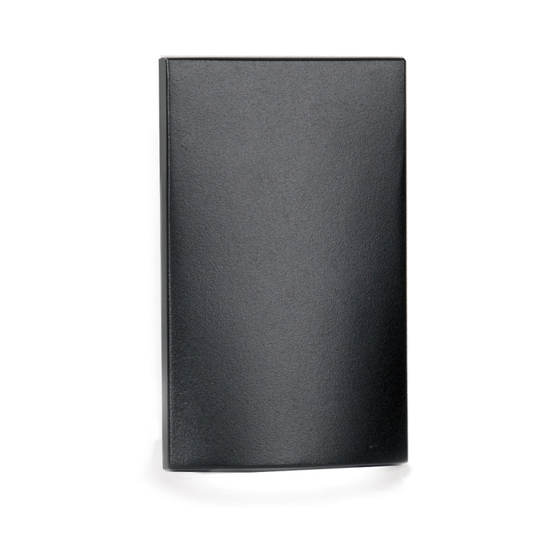 Luminaire de cloison à del d’extérieur, Noir, Diffuseur Givré