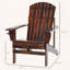 Chaise Adirondack en bois classique avec porte-gobelet et dossier à lattes