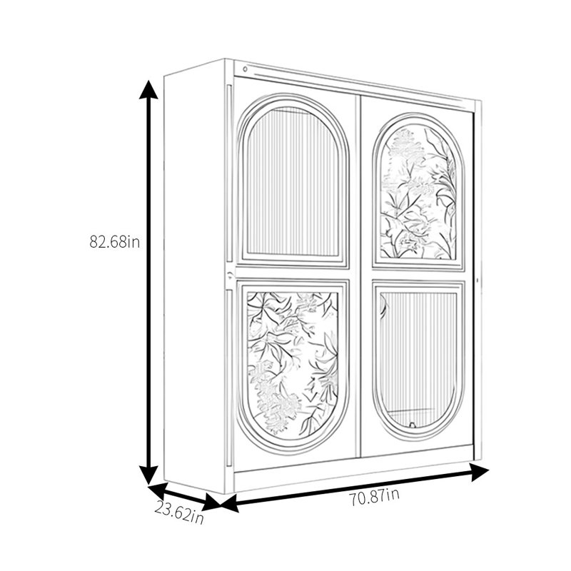 Garde-robe simple, tendance et élégante, H 82,68 po x l 70,87 po x P 23,62 po
