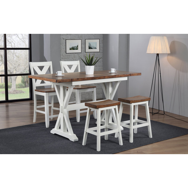 Cherry Wood Shelby 24" Counter Stool Set with Classic Turned Legs