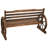 Bench Brown Solid Firwood Medium Decorative Garden Bench Patio Seating Furniture
