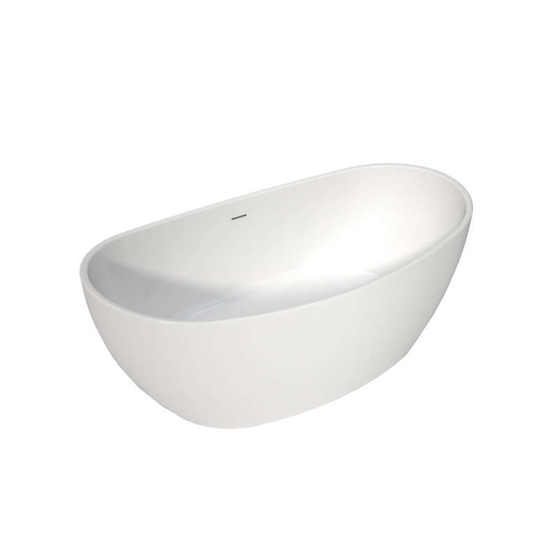 Luxury 60-Inch Acrylic Bathtub - , Deep Soaking, Gloss White, Stain-, Effortless Clean, Comfortable Design, No Drains Spacious Standing Luxury, Scratch-, Support,