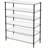 Standard silhouette heavy duty adjustable wire shelving unit, set of 2 3-tier steel storage rack, matte black, 1050lbs total load capacity, 47 inch assembled length