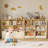 Toy Storage Cabinet, Kids Bookcase with Movable Drawers and Open Shelves, Kids Bookshelf for Playroom Nursery Kindergarten Organization