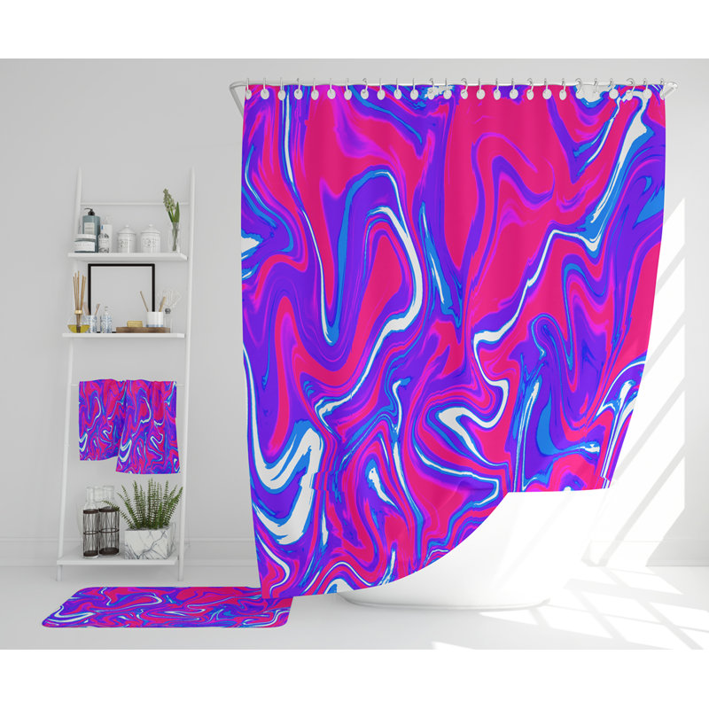 Nefi Polyester Shower Curtain Set