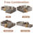108” Modular Sectional Cloud Sofa For Living Room Modern Minimalist Couch With L-shaped Chaise Upholstered Corduroy Couch , Deep Seat, No Assembly Required -2026687622-2026868322