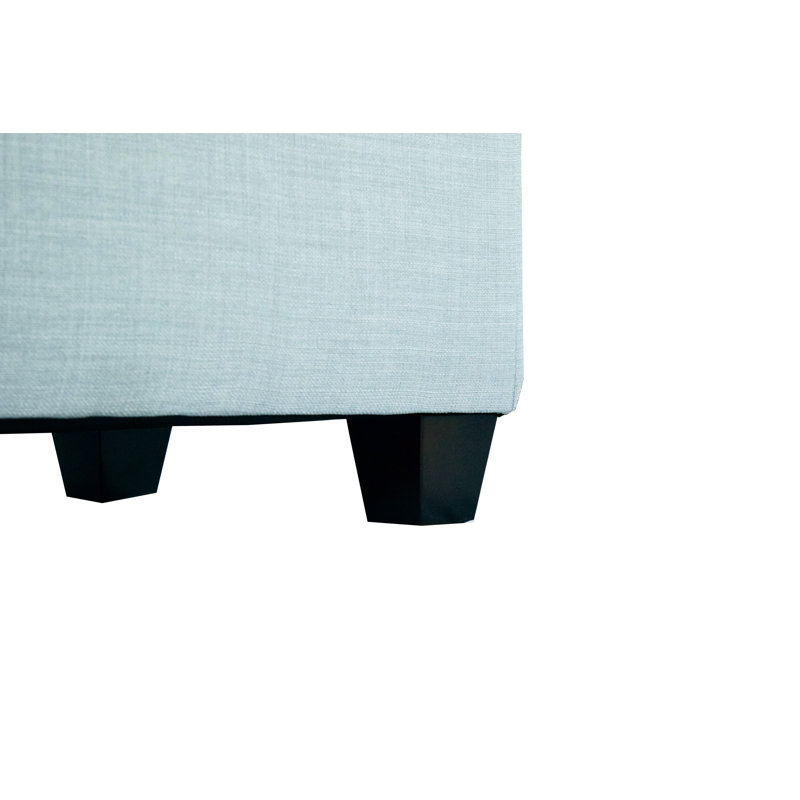 Heaney Polyester Blend Upholstered Storage Bench, Sea Mist