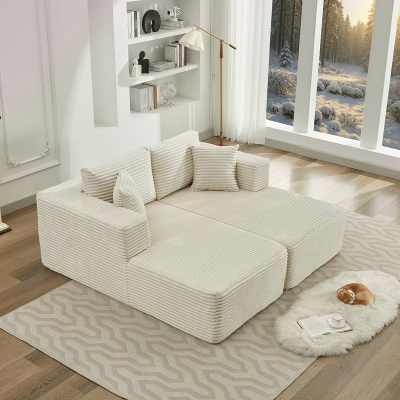 Canapé-lit modulaire 106 po Cloud, Beige