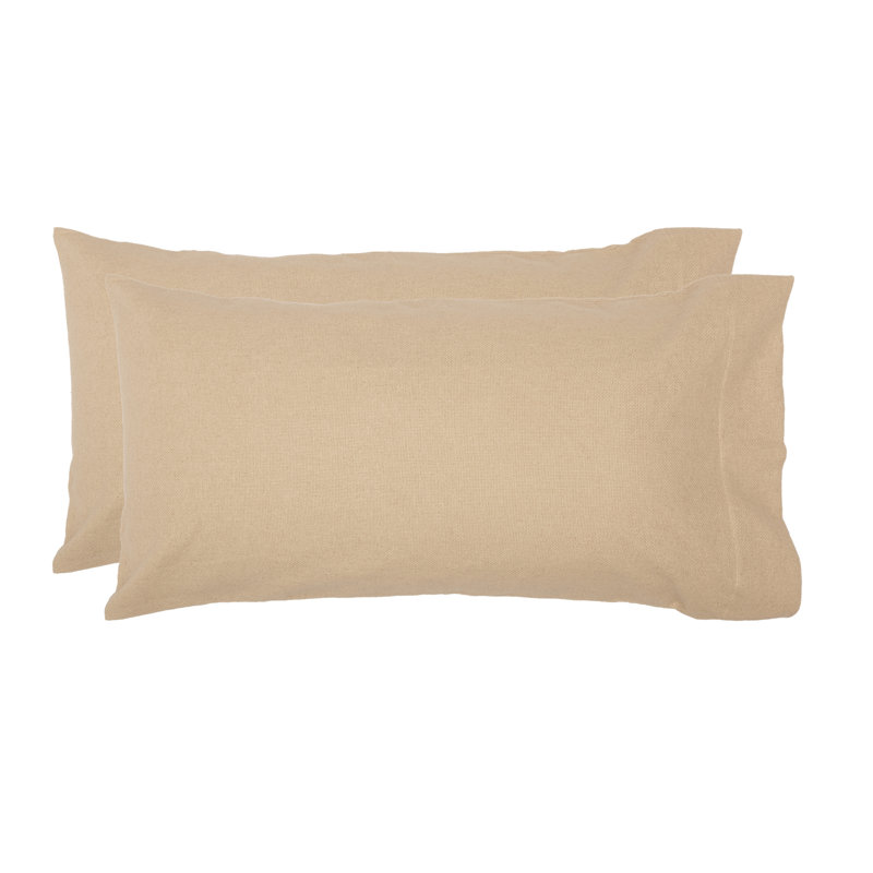  Taie d'oreiller 100% coton Burlap, Roi, Beige foncé rétro