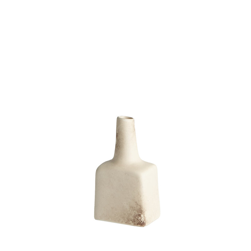 Tall Stack Bottle-Reactive Ivory, 5" H x 2.75" W x 2" D