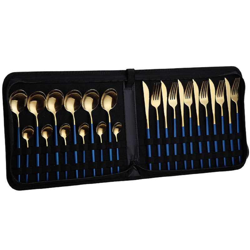 Ensemble de couverts en acier inoxydable Paloff, Bleu/doré