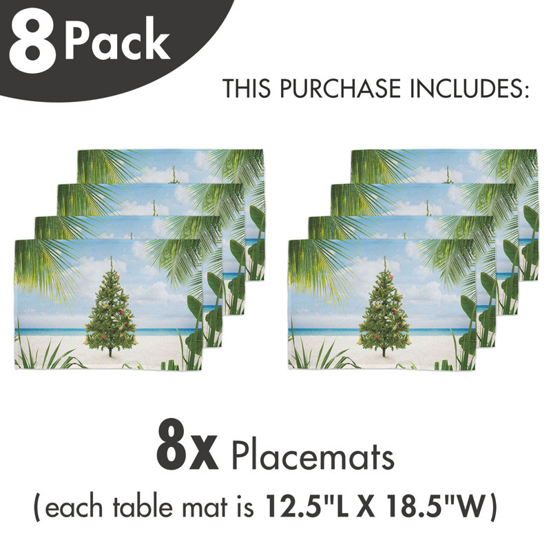 Ensemble de 8 napperons de Noël East Urban