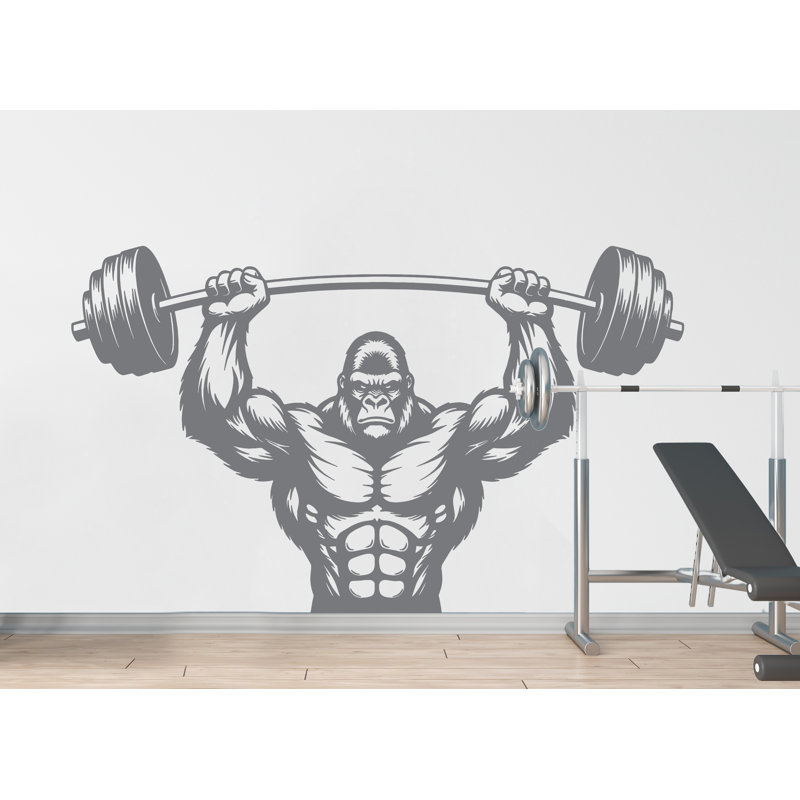 Adhésif mural Gorilla Gym, H 33 po x l 55 po, Bleu royal