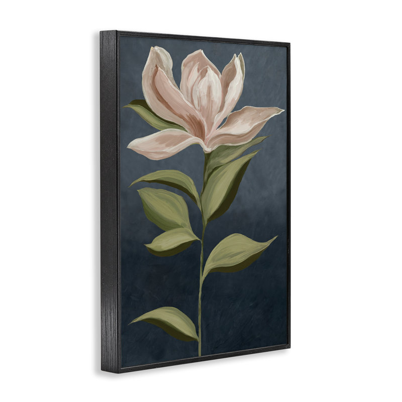  Art de la giclée noire encadrée de pétales d'iris rose par Jacob Q, H 30 po x l 20 po, Noir, noir, noir, noir