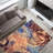 Non-Woven Soft Printed Rug with Intricate Floral Design and Vibrant Color Palette for Aesthetically Pleasing Home Decor-129549926