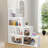Wooden 6 Cube Ladder Bookcase 5 Tier L-Shaped Corner Bookshelf Freestanding Display Shelf