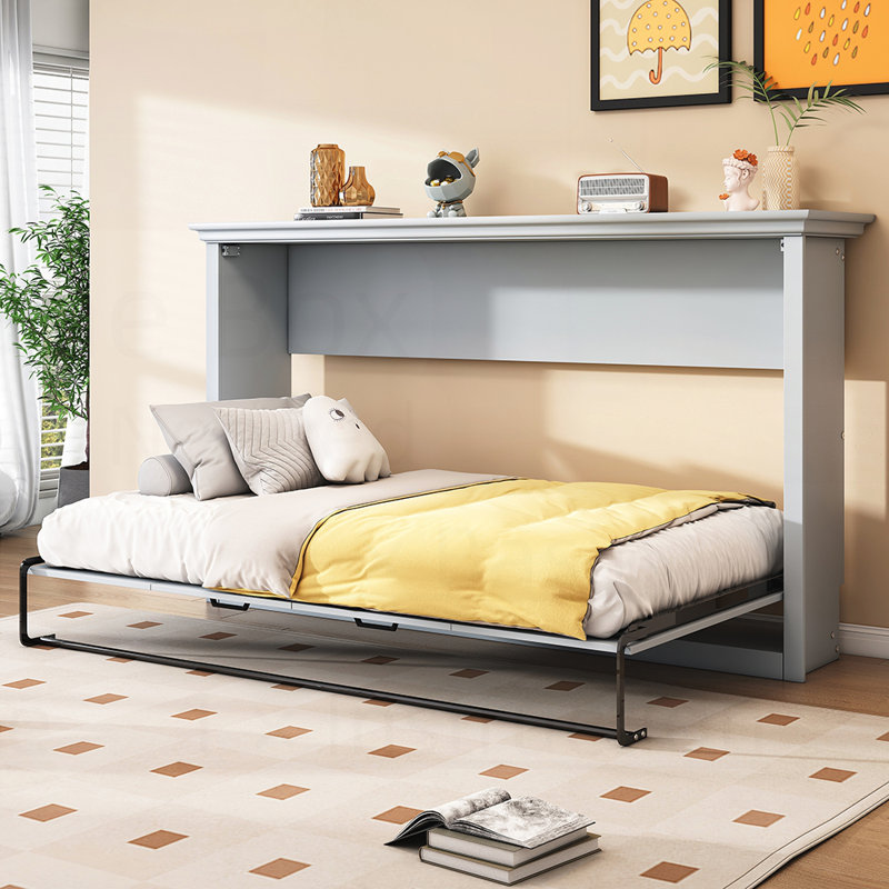 Lit escamotable peu encombrant avec armoire pliable, parfait pour une vie compacte et une efficacité maximale
