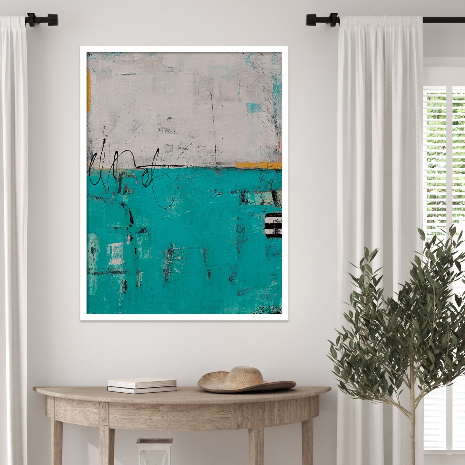 Urban Harmony Print by Erin Ashley, 33" H x 25" W, White