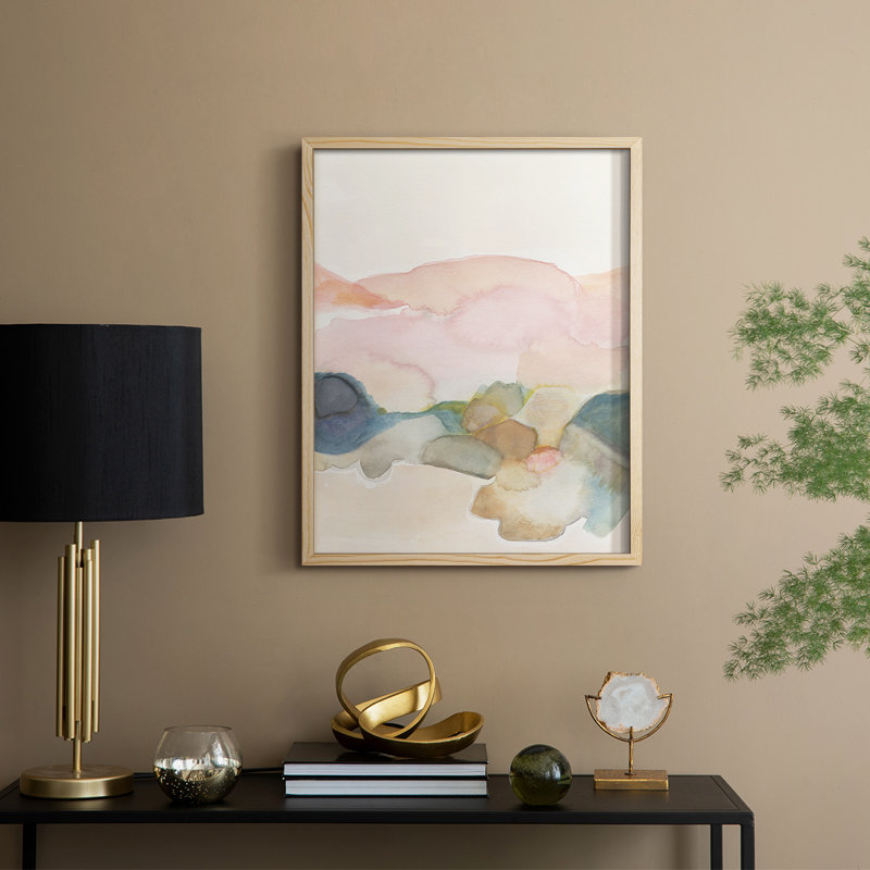 Desert Canyon II, reproduction encadrée - bois massif, H 30 po x l 24 po, Naturel