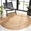 Round Casas Jute Beige Area Rug-1407326405