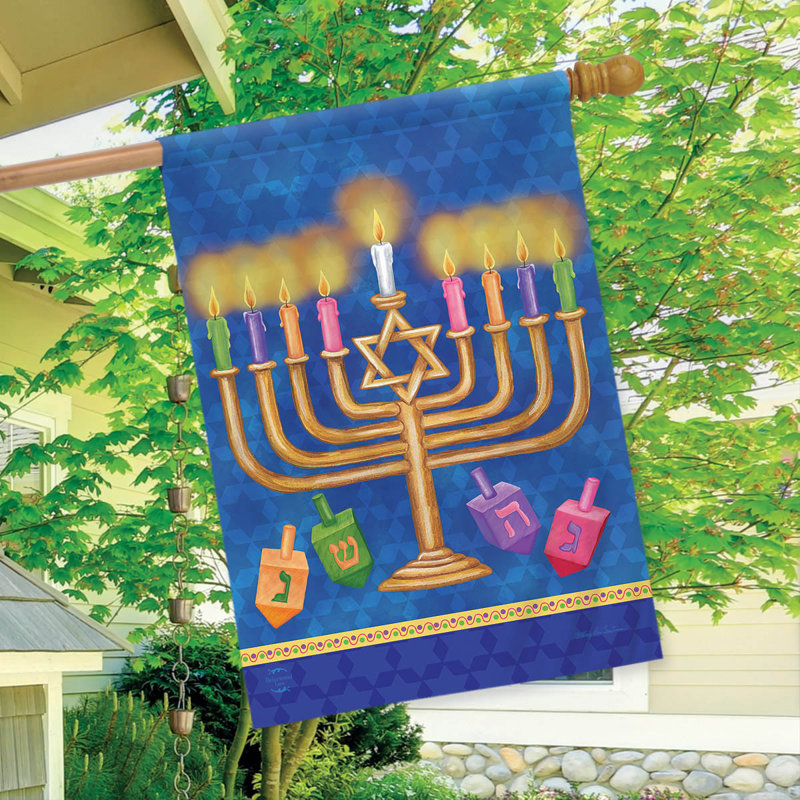 Drapeau de maison « Joyeuse Hanoukka » 28x40