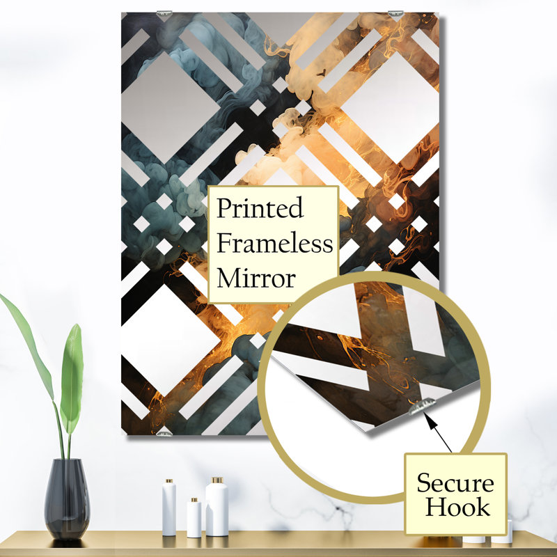Rabago - Miroir abstrait, décoration murale MIR135508, 40 po x 30 po