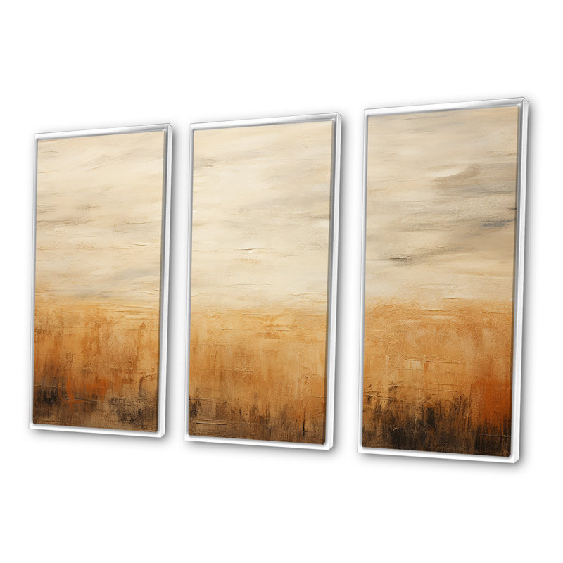 Ensemble de salon mural prairies majestueuses VI - Prairies, Cadre flottant blanc, H 40 po x l 60 po x P 1 po