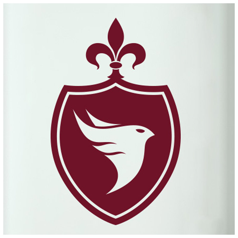 Animals Wall Decal, Burgundy