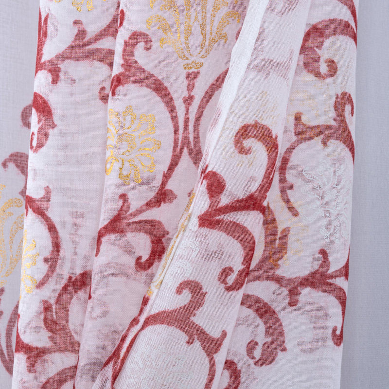 Rideau semi-transparent Crown, L 54 po x L 84 po, Bourgogne