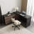Modern L-Shape Length Adjustable Executive Desk Drawers, Cabinets,Versatile Corner Writing Desk