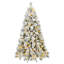  Arbre de Noël enneigé artificiel pré-éclairé avec branches en PVC, lumières, aiguilles de pin, décor des Fêtes-706235354