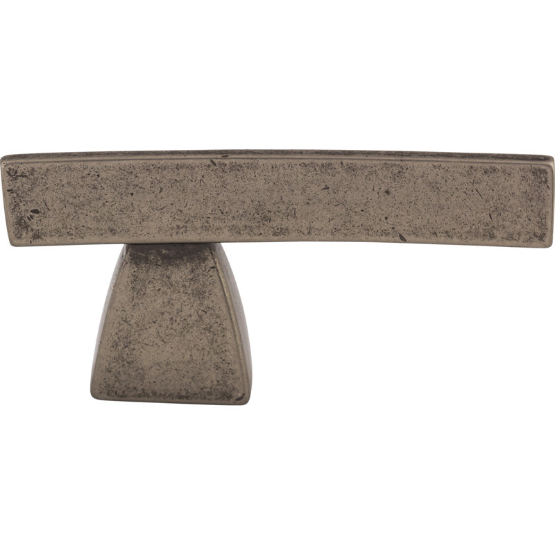 Arched 1 1/2" Length Bar Knob, Pewter Antique, 2 1/2" Knob Length