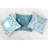 Blue and Spa Seashells Pillow-122900856