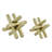 2 Piece Abstract Gold Geometric Sculpture Set