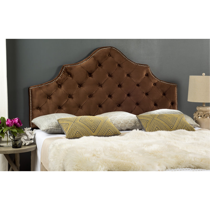 Danile Upholstered Headboard, Queen, Chocolate