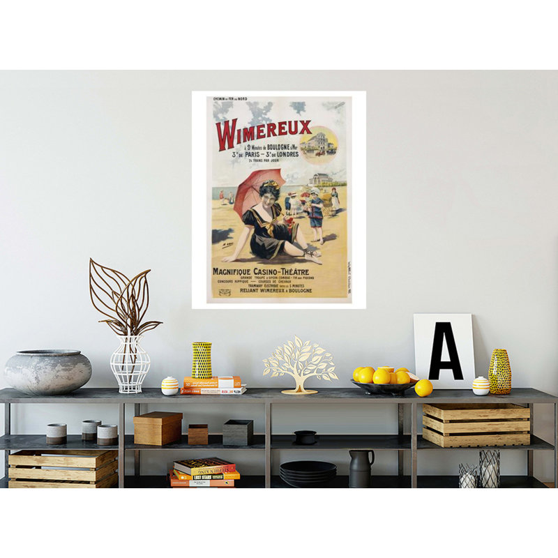 «Wimereux Travel» par Henri Gray - Estampe numérique, H 40 po x l 32 po