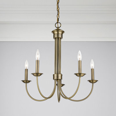 Lustre à 5 lumières de style bougie Arunvir
