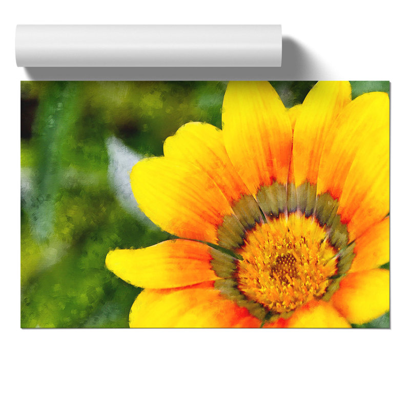 Bright Yellow Flower - No Frame Print, 30cm H x 42cm W x 0.1cm D