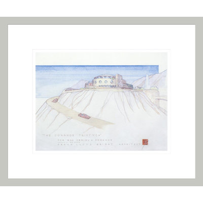 Mme. Donahoe Résidence (projet) par Frank Lloyd Wright - Estampe numérique encadrée